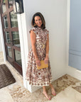 CARA CARA Octavia Dress Palm Paisley Ivory