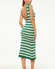 MISA Rosalba Dress Emerald Stripe
