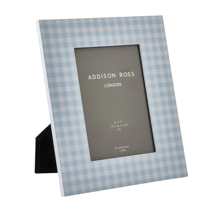 ADDISON ROSS Gingham Blue Frame 5x7