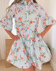 BANJANAN Hydra Mini Dress Placid
