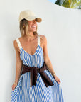 FRAE The Dody Maxi Dress Blue Stripe