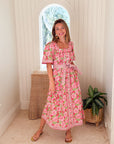 PINK CITY PRINTS Fleur Dress Sweet Hibiscus