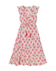 FINAL SALE MER ST. BARTH Giselle Women's Dress White Pink Ikat