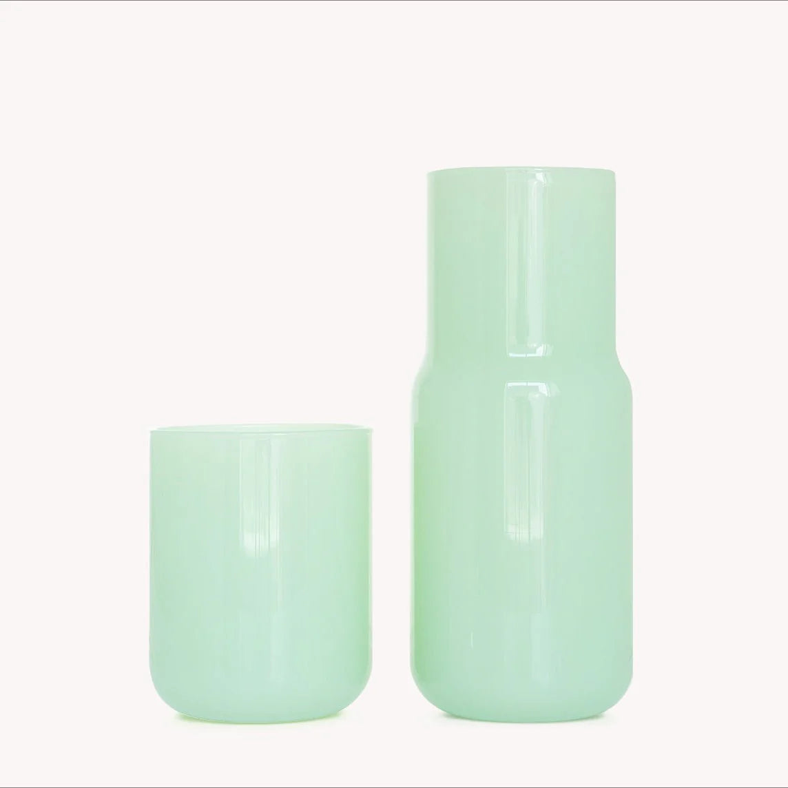 Tinted Glass Carafe Jade