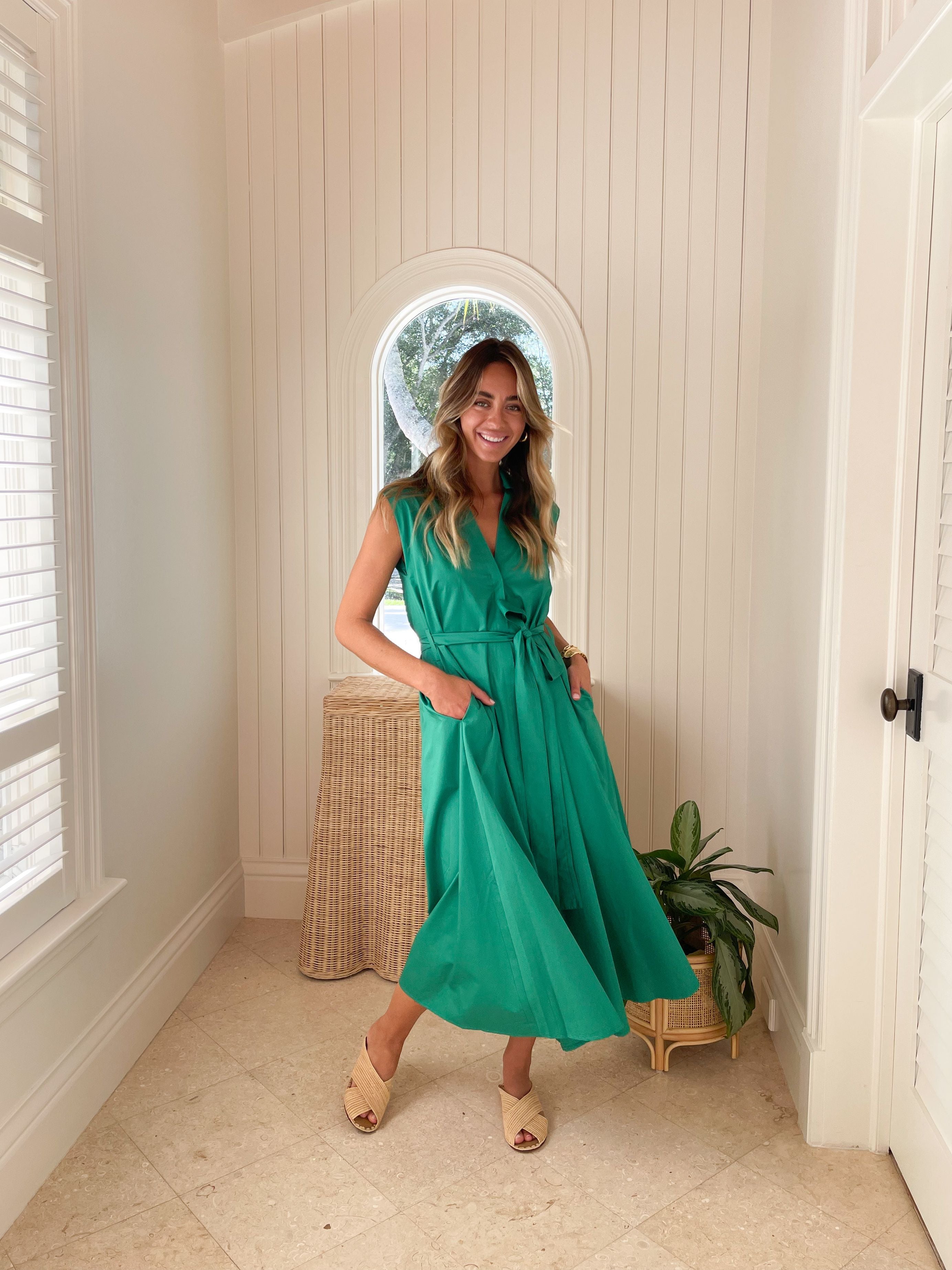 KASIA Nefeli Maxi Dress Basil