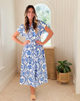 KASIA Naxos Maxi Dress Blue