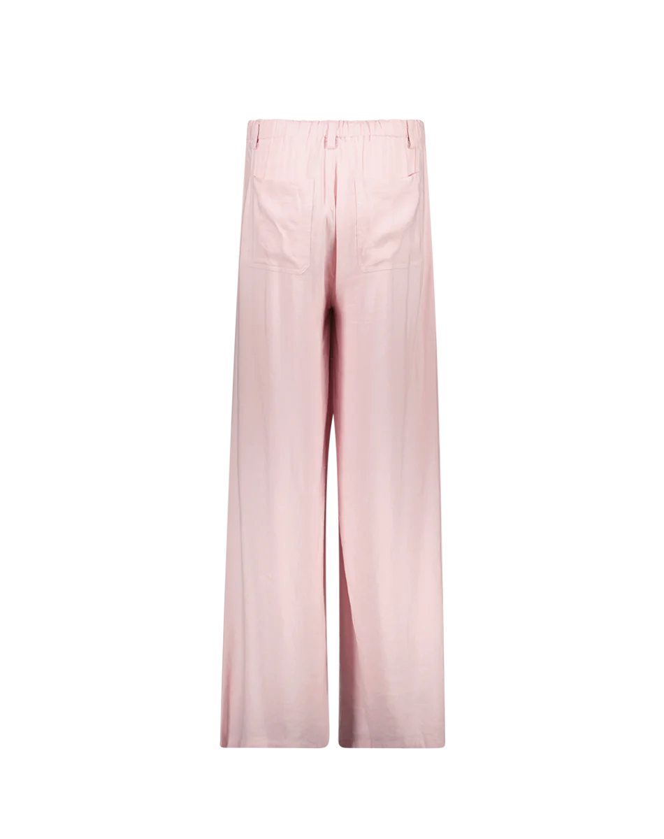 FINAL SALE ME369 Ariel Pink Wide Leg Linen Pants