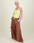 FINAL SALE ME369 Ariel Earth Wide Leg Linen Pants