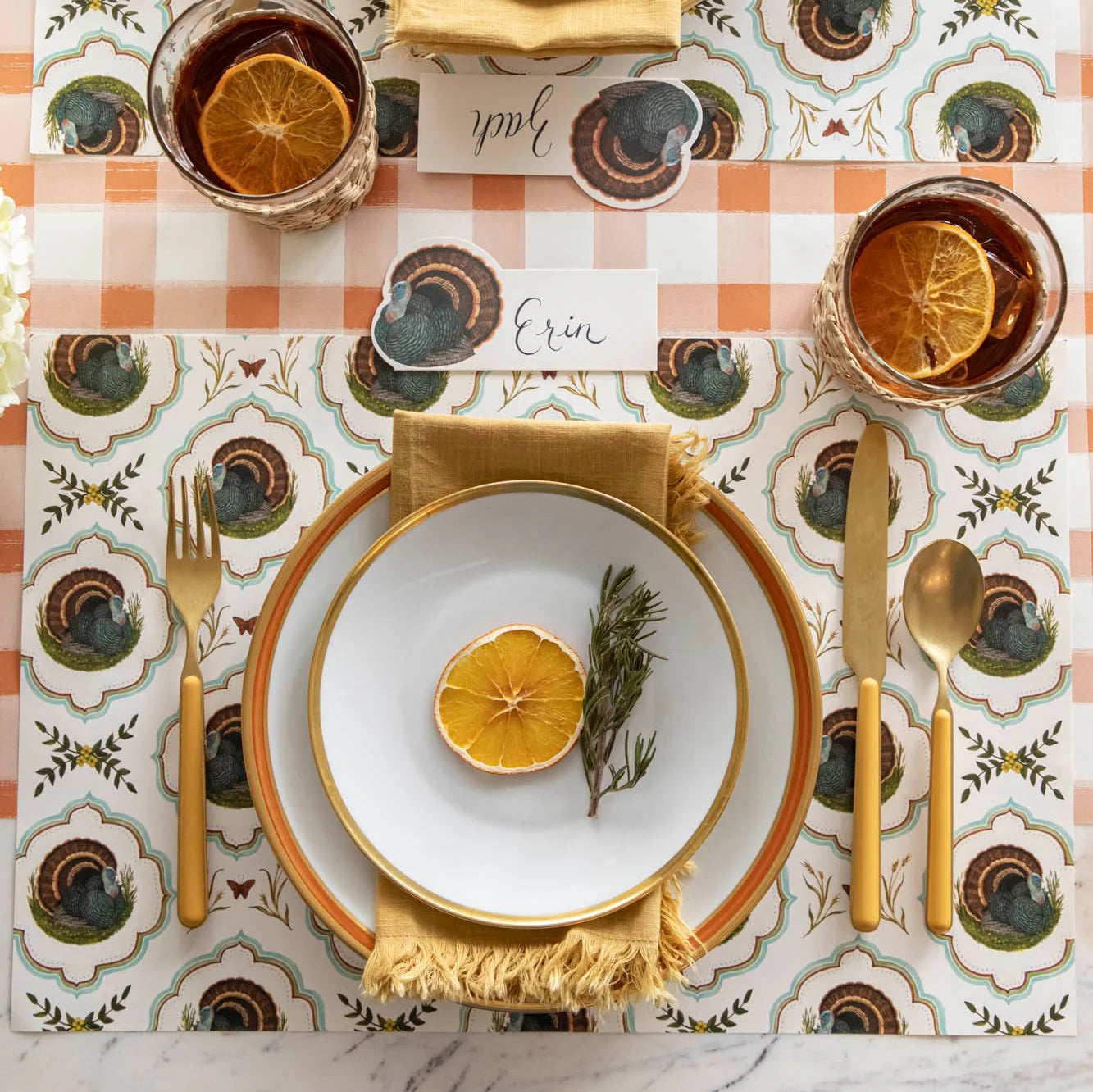 Heritage Turkey Meadow Placemat-Set/18
