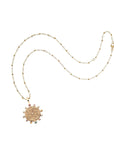 JANE WIN HOPE Petite Embellished Coin Beaded Satellite Chain