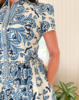CARA CARA Noor Mini Dress Saltaire Light Blue