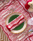 DANA SMALL DESIGNS Placemat Flower Row Berry Set/4