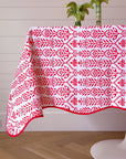 DANA SMALL DESIGNS Tablecloth 80" x 120" Flower Row Berry