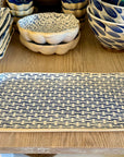 Tasting Tray Wicker Cobalt