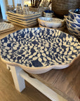 Large Scallop Bowl Aspen Cobalt
