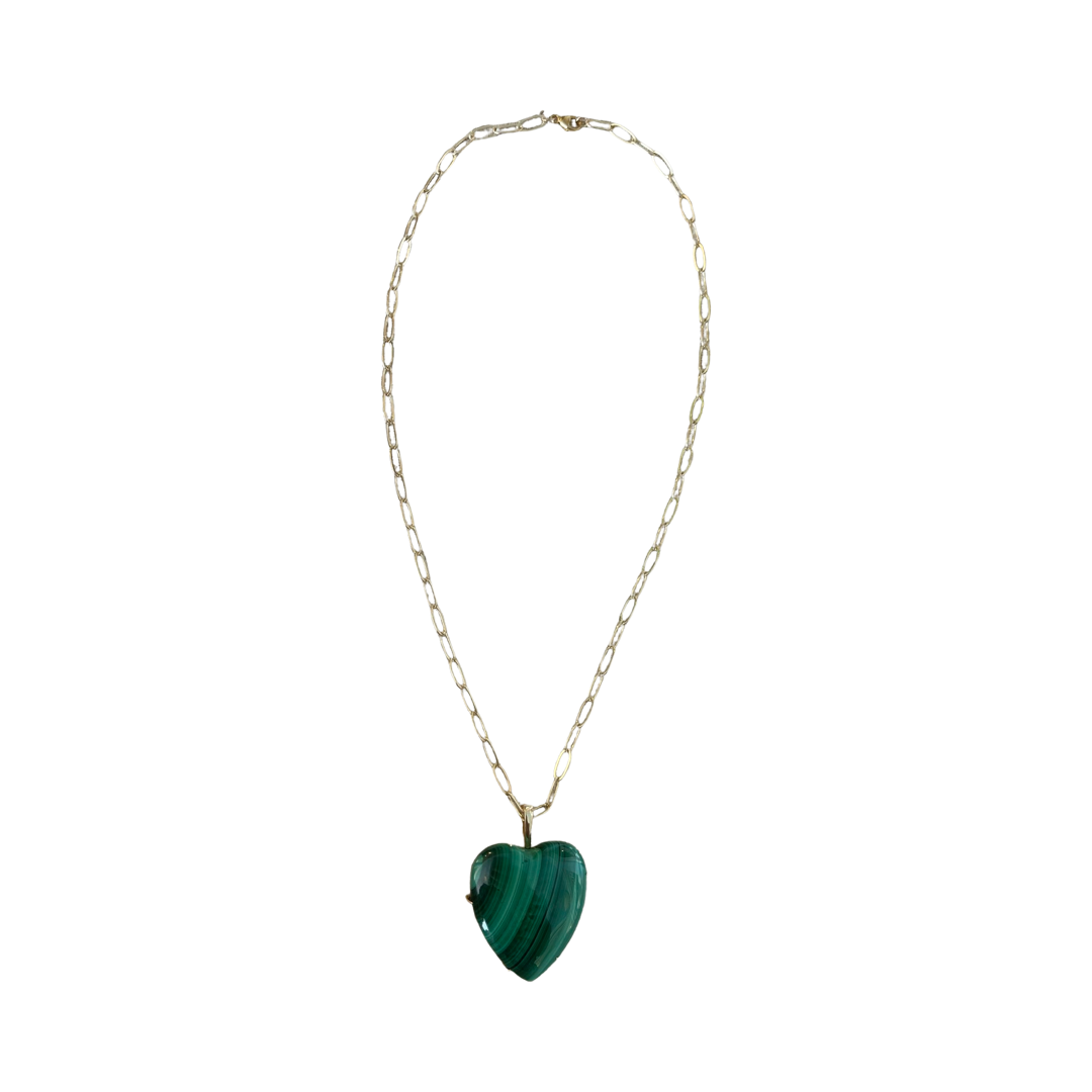 JANE WIN LOVE Carry Your Heart Pendant Malachite