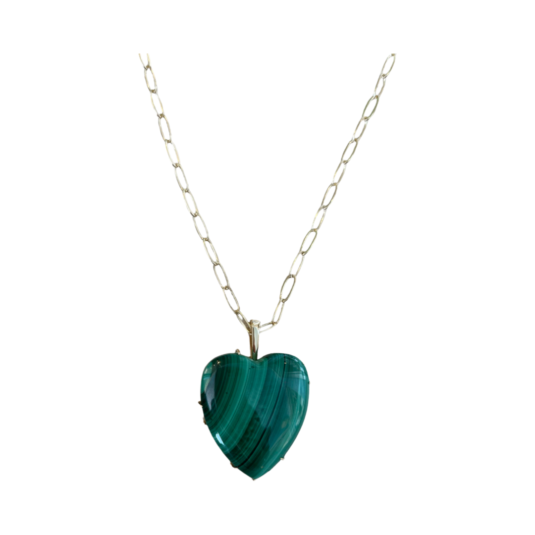 JANE WIN LOVE Carry Your Heart Pendant Malachite