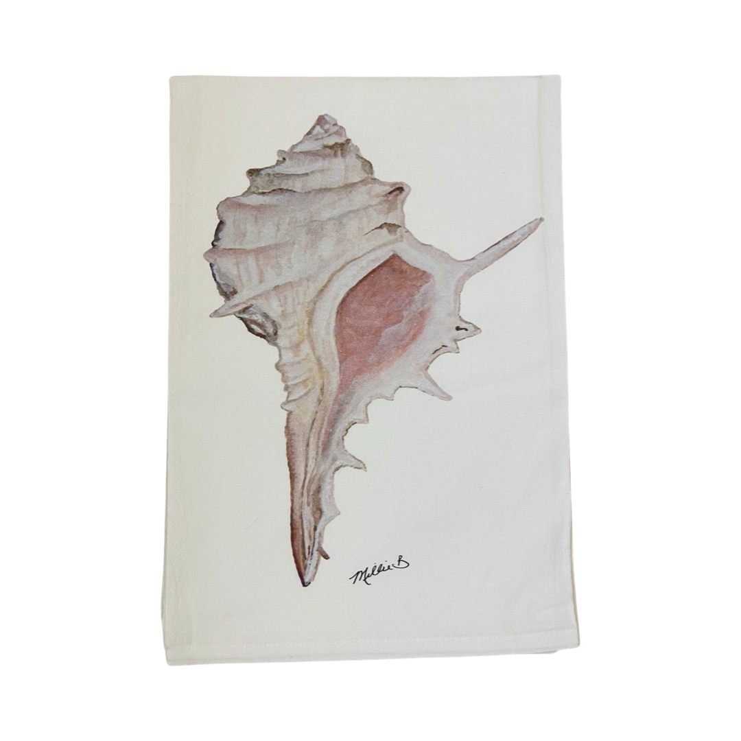 Flour Sack Towel Conch Shell