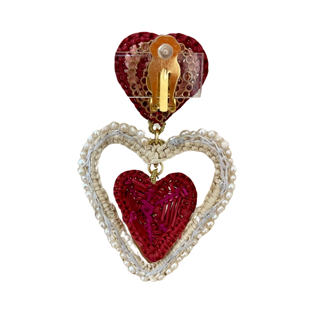 MERCEDES SALAZAR 8 of Hearts Raffia Earrings