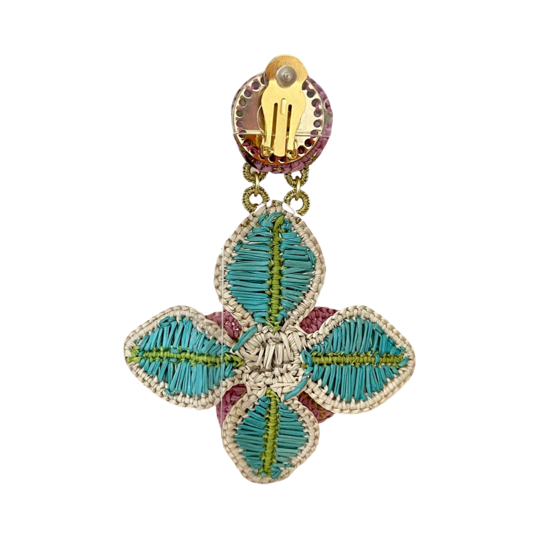 MERCEDES SALAZAR Blooming Raffia Earrings