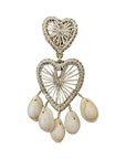 MERCEDES SALAZAR Heart Sun Raffia Earrings