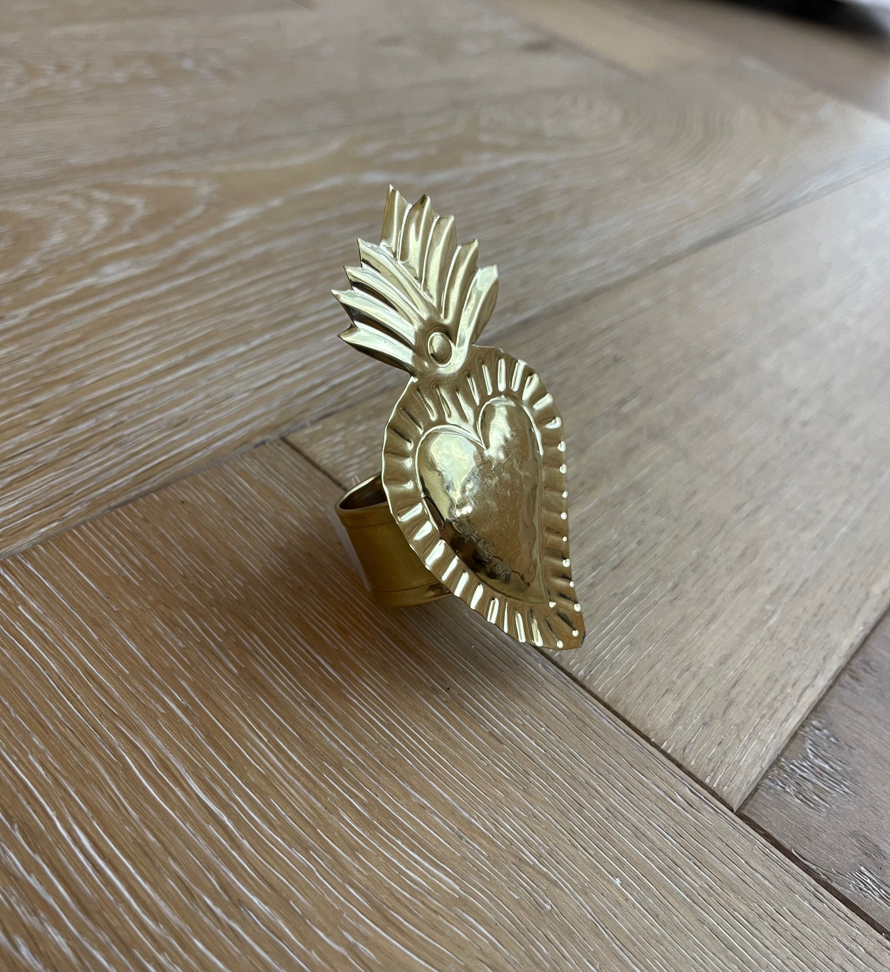 CORAZON NAPKIN RING GOLD STRIPE - SET/4