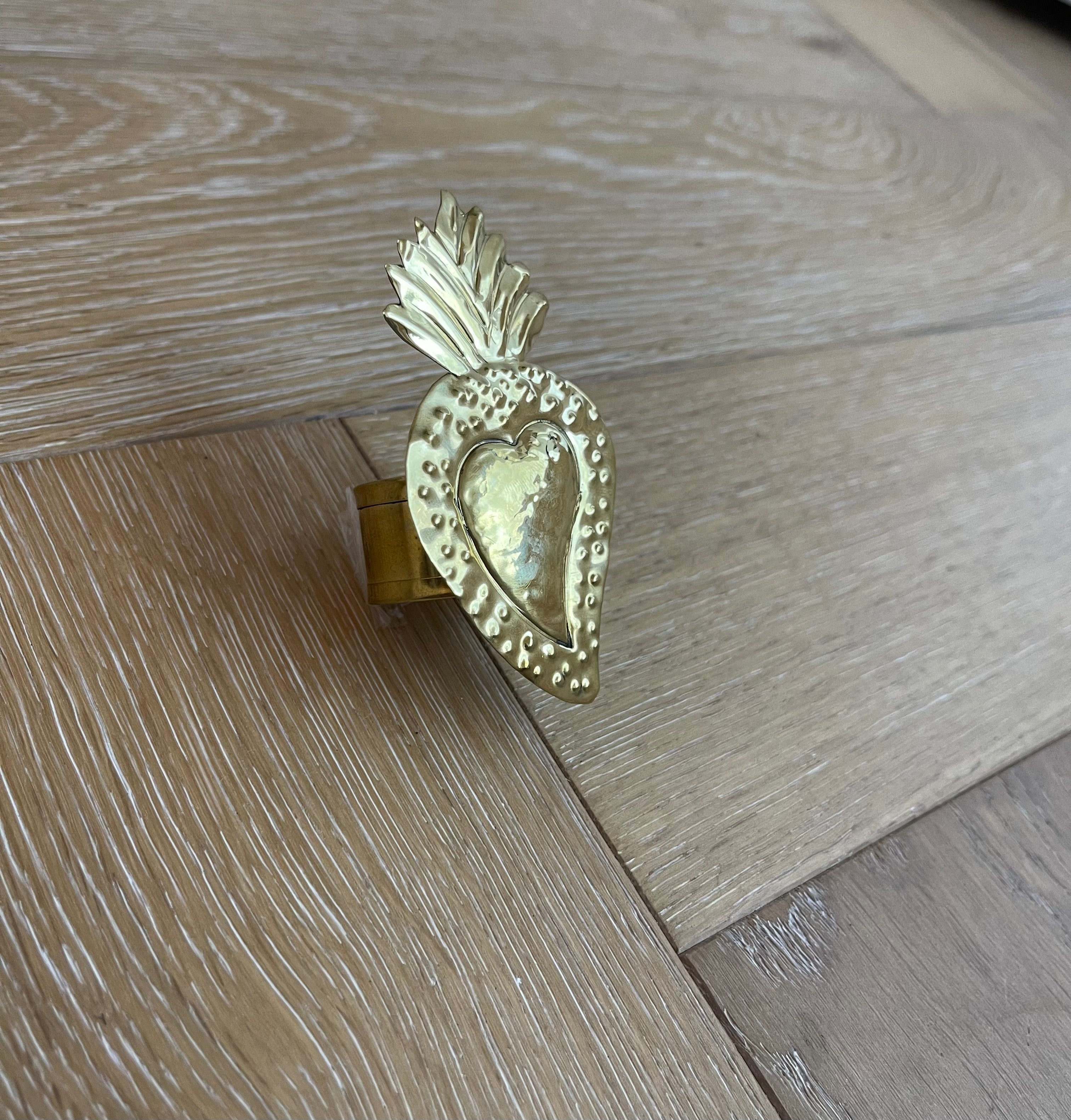 CORAZON NAPKIN RING GOLD DOT - SET/4
