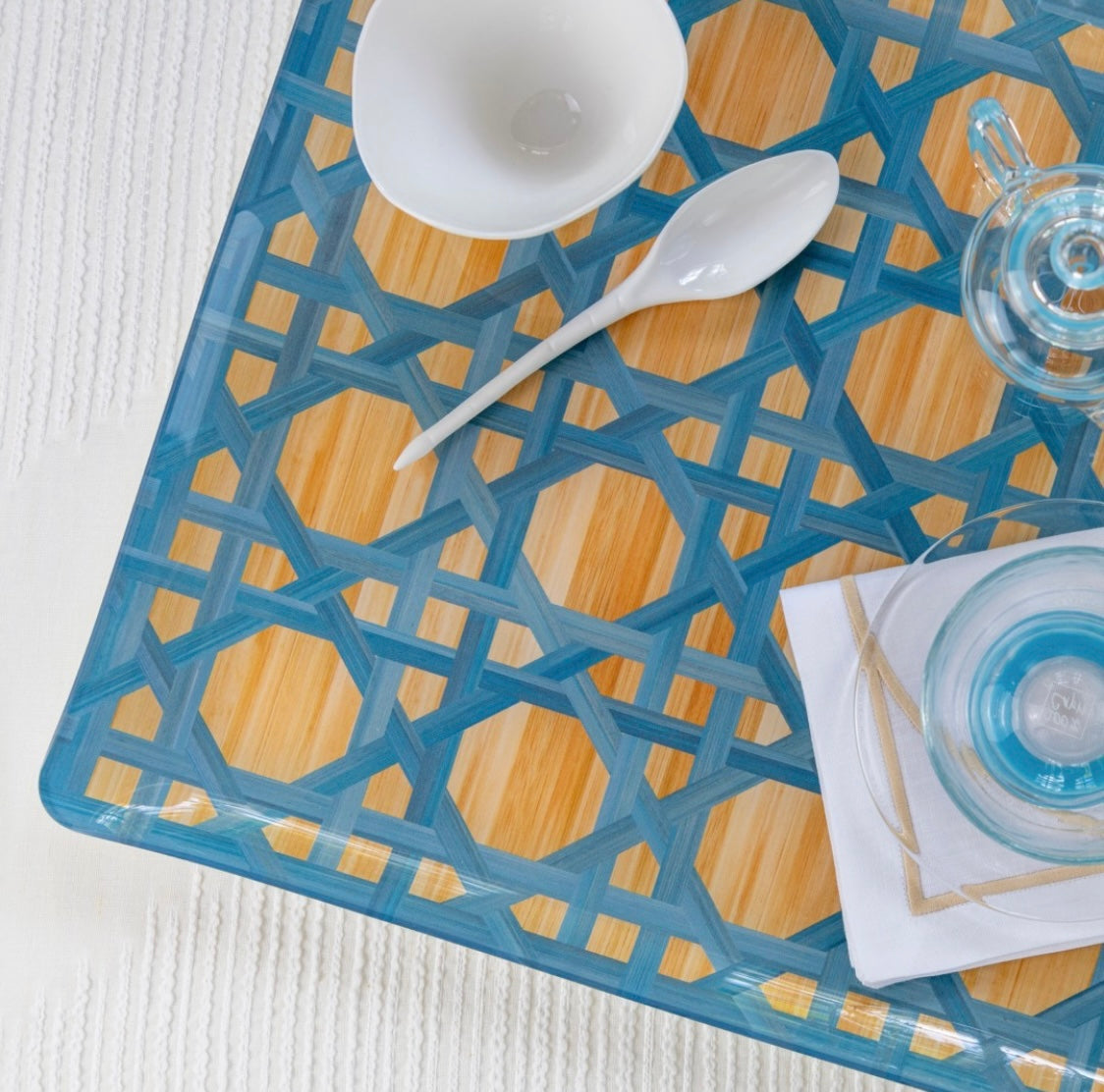 Versailles Serving Tray Ocean Blue