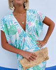 FINAL SALE WALKER & WADE Santorini Kaftan Turquoise Palm