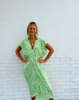 FINAL SALE WALKER & WADE Santorini Kaftan Green Zebra