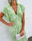 FINAL SALE WALKER & WADE Santorini Kaftan Green Zebra
