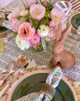 DANA SMALL DESIGNS Tablecloth 80" x 120" Flower Row Parakeet