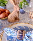 DANA SMALL DESIGNS Napkin Flower Row Matilda's Blue Set/4