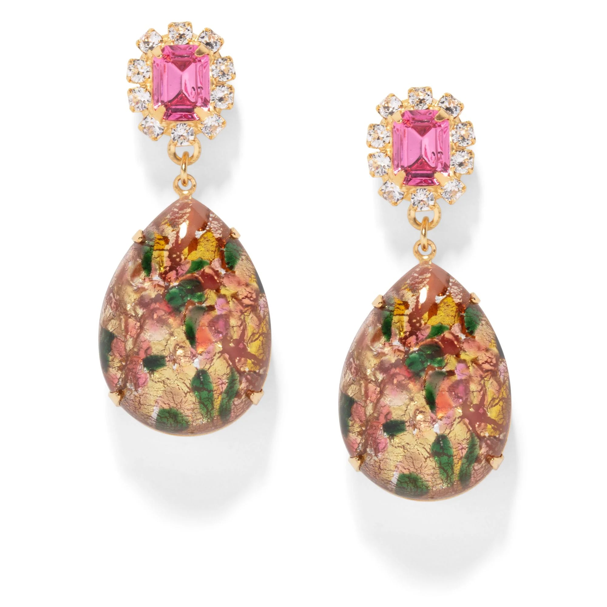 Pink Reef Austria Earring in Pink Fire Opal