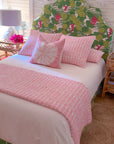 DANA SMALL DESIGNS Lumbar Pillow Flower Row Pink Lotus