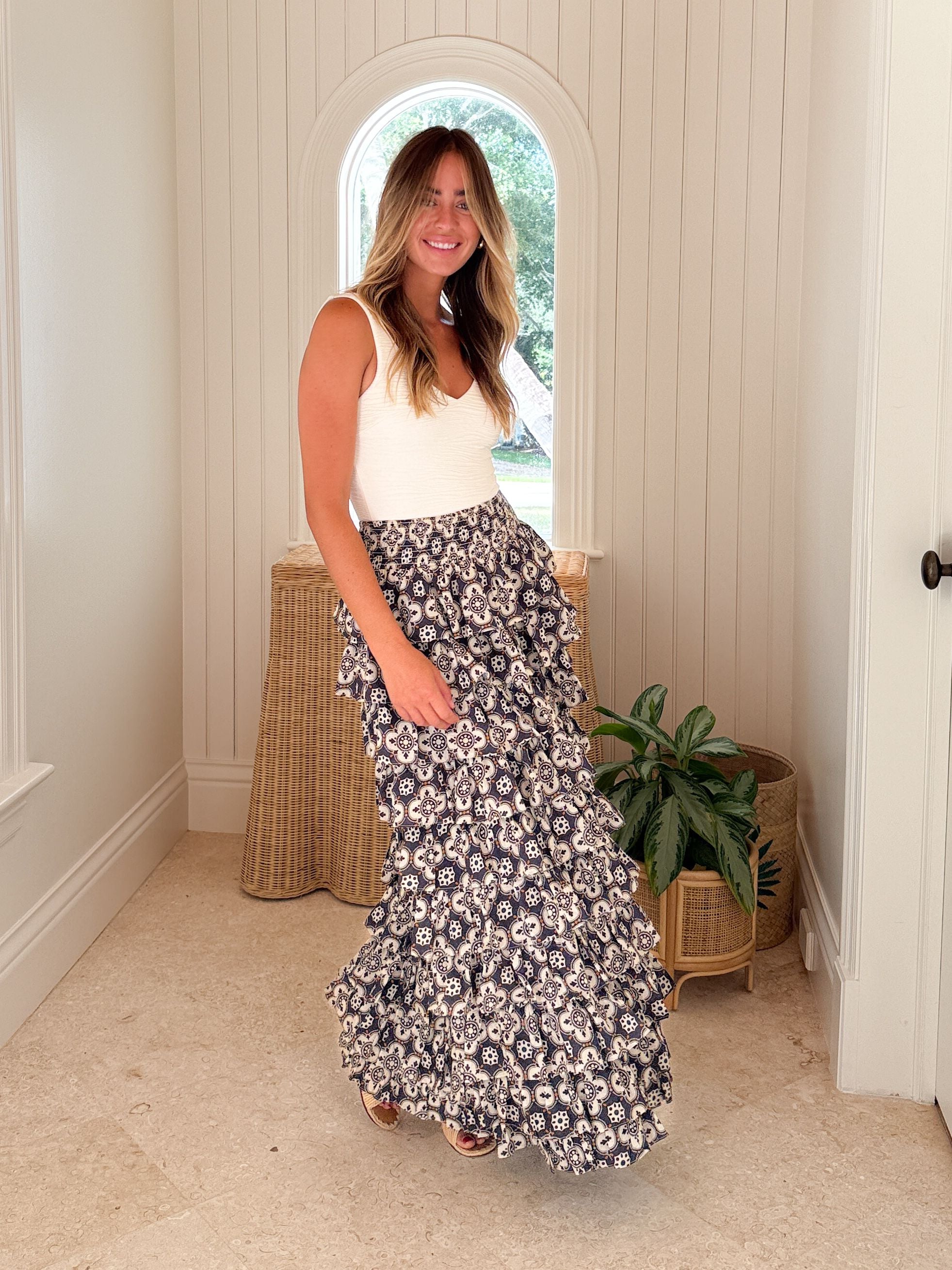 LOLA AUSTRALIA Valentina Skirt Starburst Latte