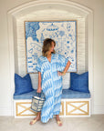 PEARL & CAVIAR Paros Shirt Dress Blue