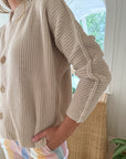 FRANK & EILEEN Montecito Cardigan Sand