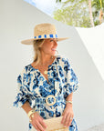 CARA CARA Simone Dress Fiore Evening Blue