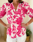 FITZROY & WILLA Sallie Ann Blouse Pink Gordes