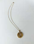 JANE WIN INSPIRATION JW Original Pendant Coin on Rolo Chain 16"-18"
