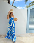 WALKER & WADE Lissy Dress Cobalt Watercolor