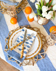BERTOZZI Alici Blue Napkins Set/4