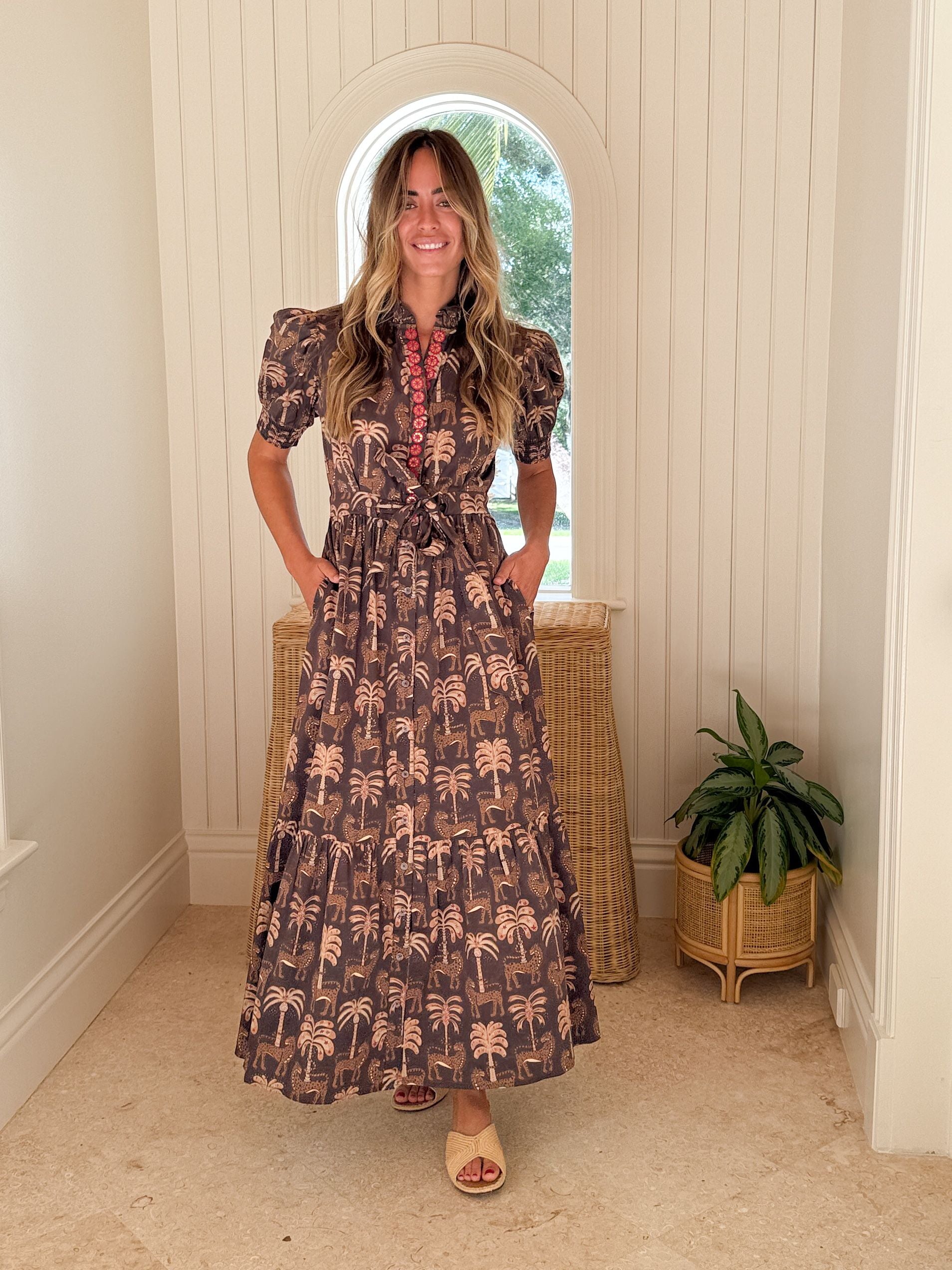 SHERIDAN FRENCH Birdie Dress Espresso Rainforest