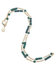 JANE WIN Jewel Box Carved Malachite Station Necklace