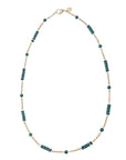 JANE WIN Jewel Box Carved Malachite Station Necklace