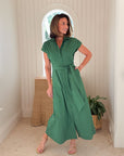 FRAICHE Celine Dress Forest Green