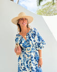 CARA CARA Simone Dress Fiore Evening Blue