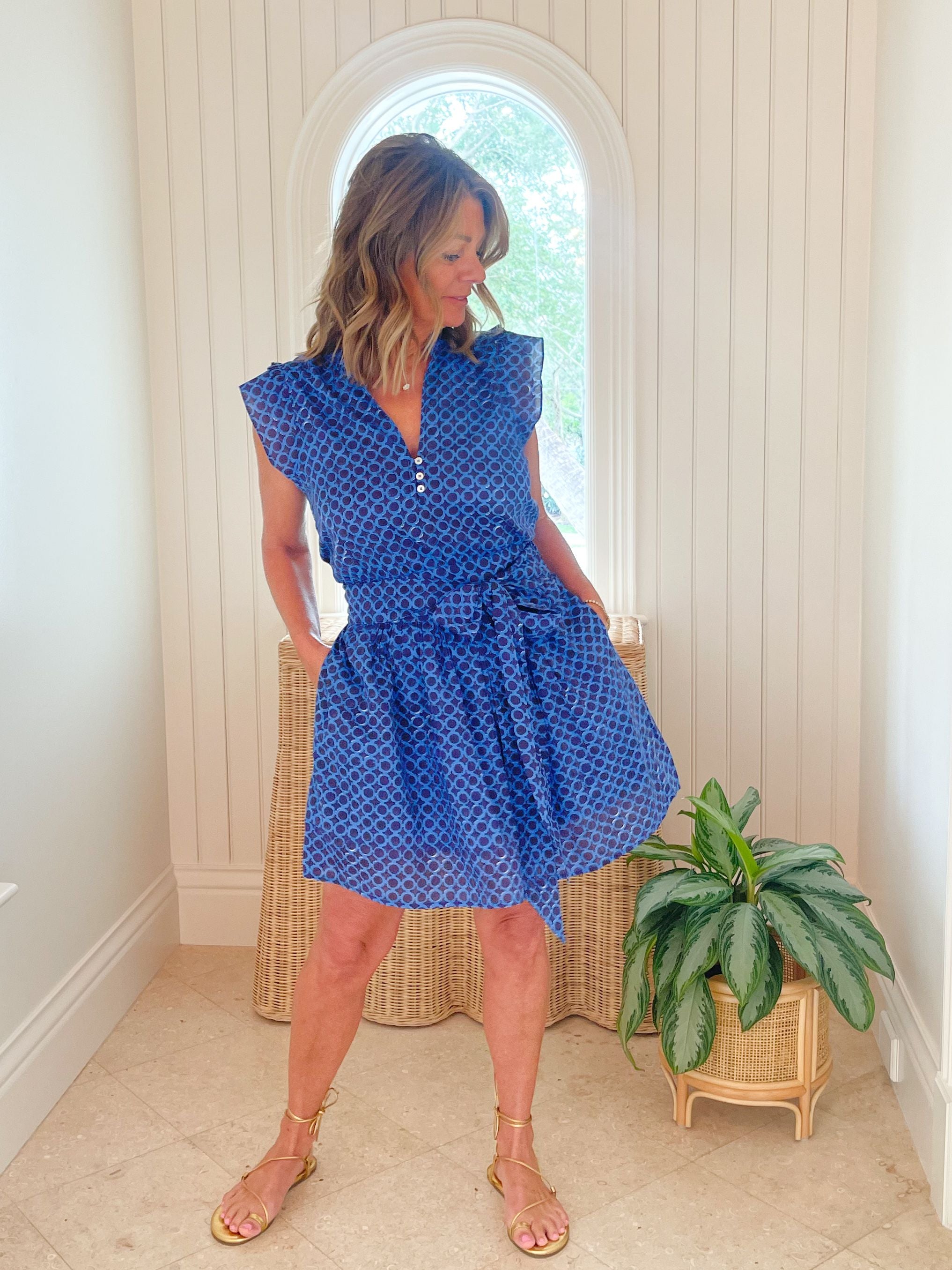 marea maxi shirt dress FINAL SALE MAREA Liz Dress Blue Porto