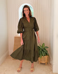 BELLA TU Becca Dress Loden Green